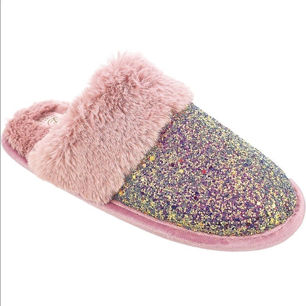 🆕 Dirty Laundry pink glitter slippers